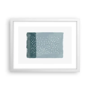 Affiche dans un cadre blanc - Poster - Évolution de bleus - 40x30 cm