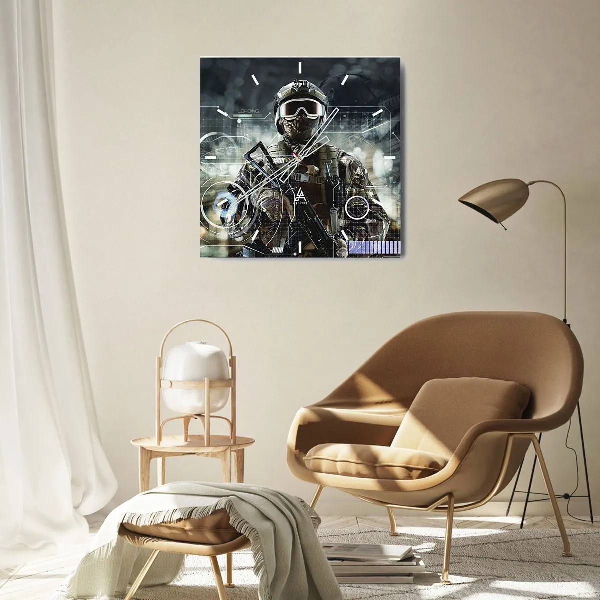 Horloge murale - Pendule murale - Puissance sans limite - 30x30 cm