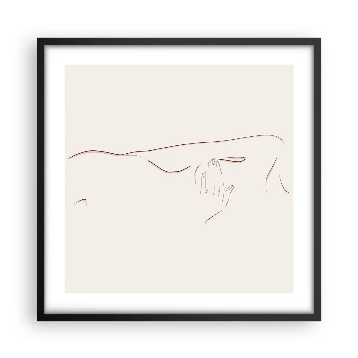 Affiche dans un cadre noir - Poster - La forme du désir - 50x50 cm