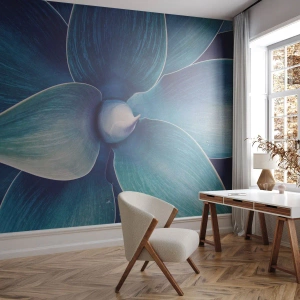 Papier Peint Photo Premium Canvas - Le bleu du ciel - Agave, Fleur d'agave, Morceau - 200x140 cm