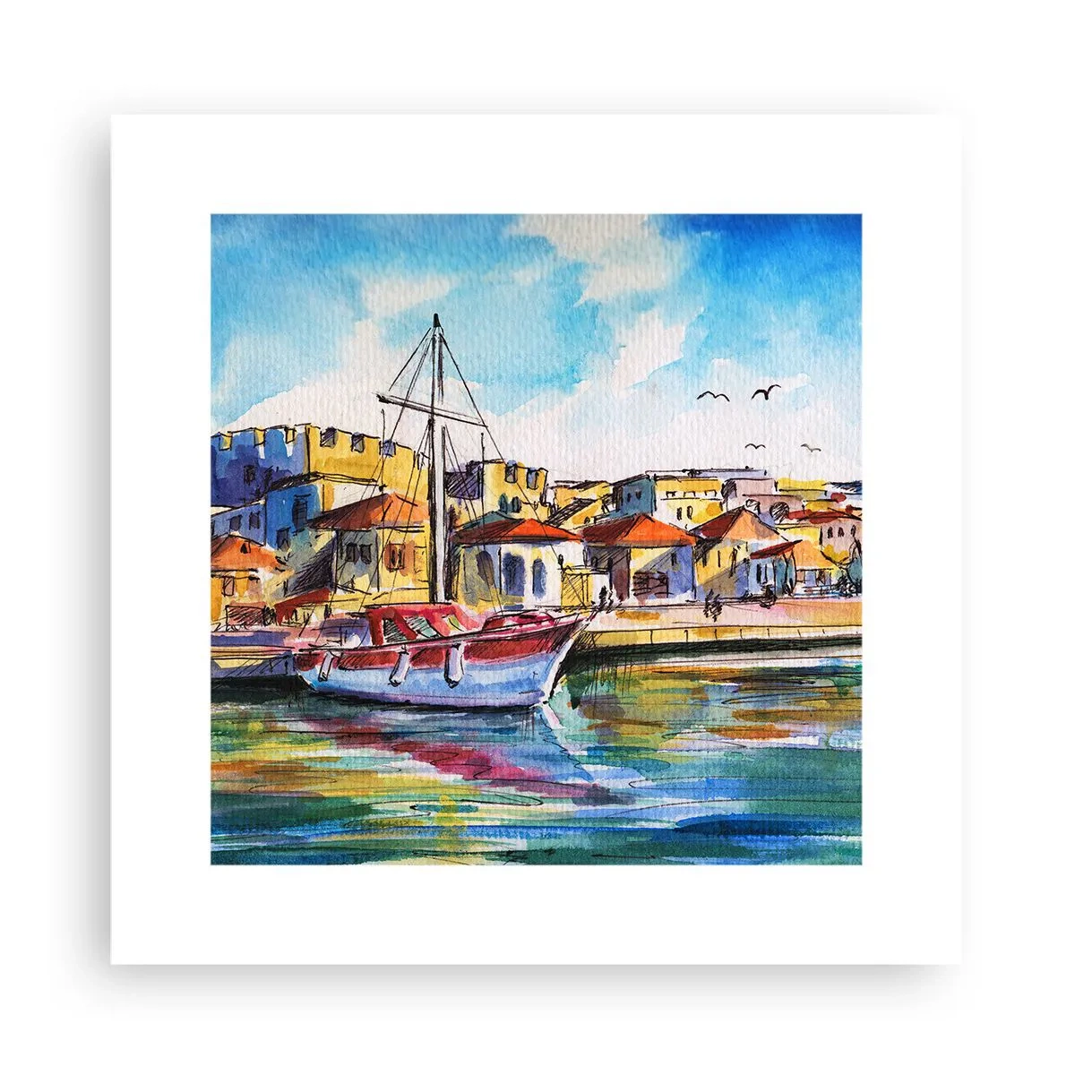 Affiche - Poster - Après-midi arc-en-ciel - 30x30 cm