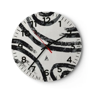 Horloge murale - Pendule murale - À moitié arrêté - 30x30 cm