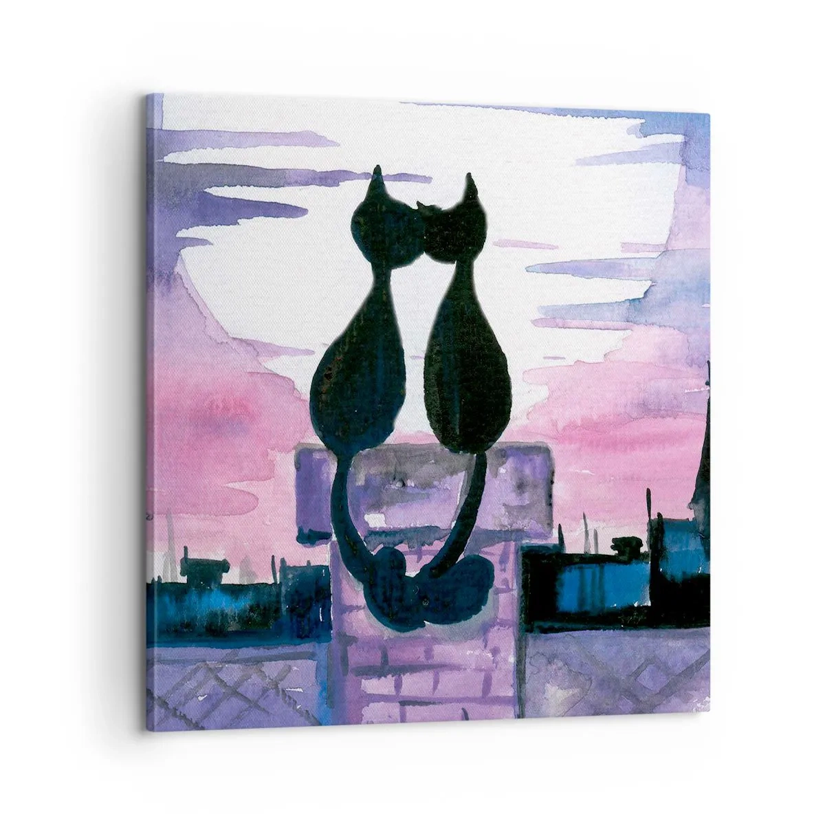 Impression sur toile - Image sur toile - Rendez-vous sous la lune - 60x60 cm