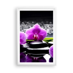 Affiche dans un cadre blanc - Poster - Se noyer dans la paix et la tranquillité - 61x91 cm