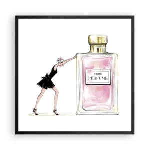 Affiche dans un cadre noir - Poster - L'essence des femmes - 60x60 cm