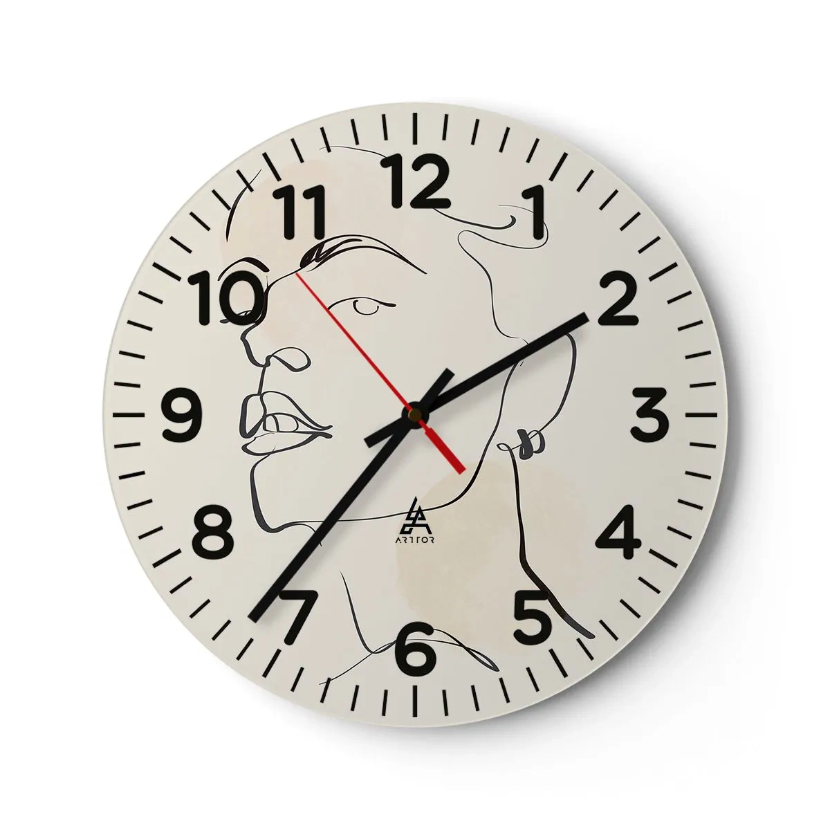 Horloge murale - Pendule murale - Regard fier - 30x30 cm
