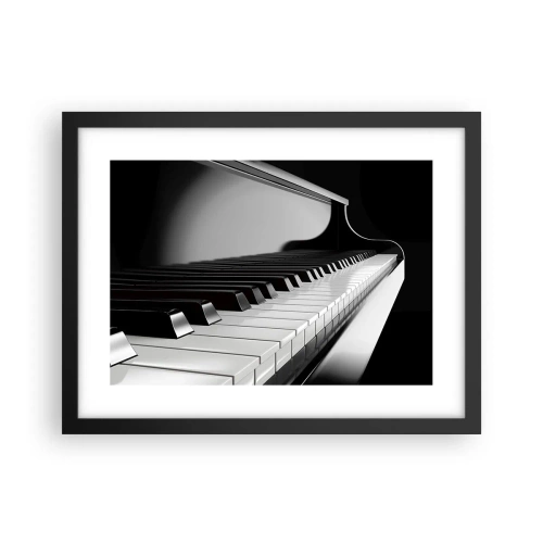 Affiche dans un cadre noir - Poster - Harmonie des formes et des couleurs - 40x30 cm