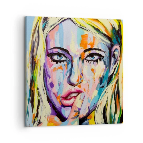 Impression sur toile - Image sur toile - Regarde-la droit dans les yeux - 50x50 cm