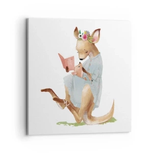 Impression sur toile - Image sur toile - Lis-moi maman - 70x70 cm