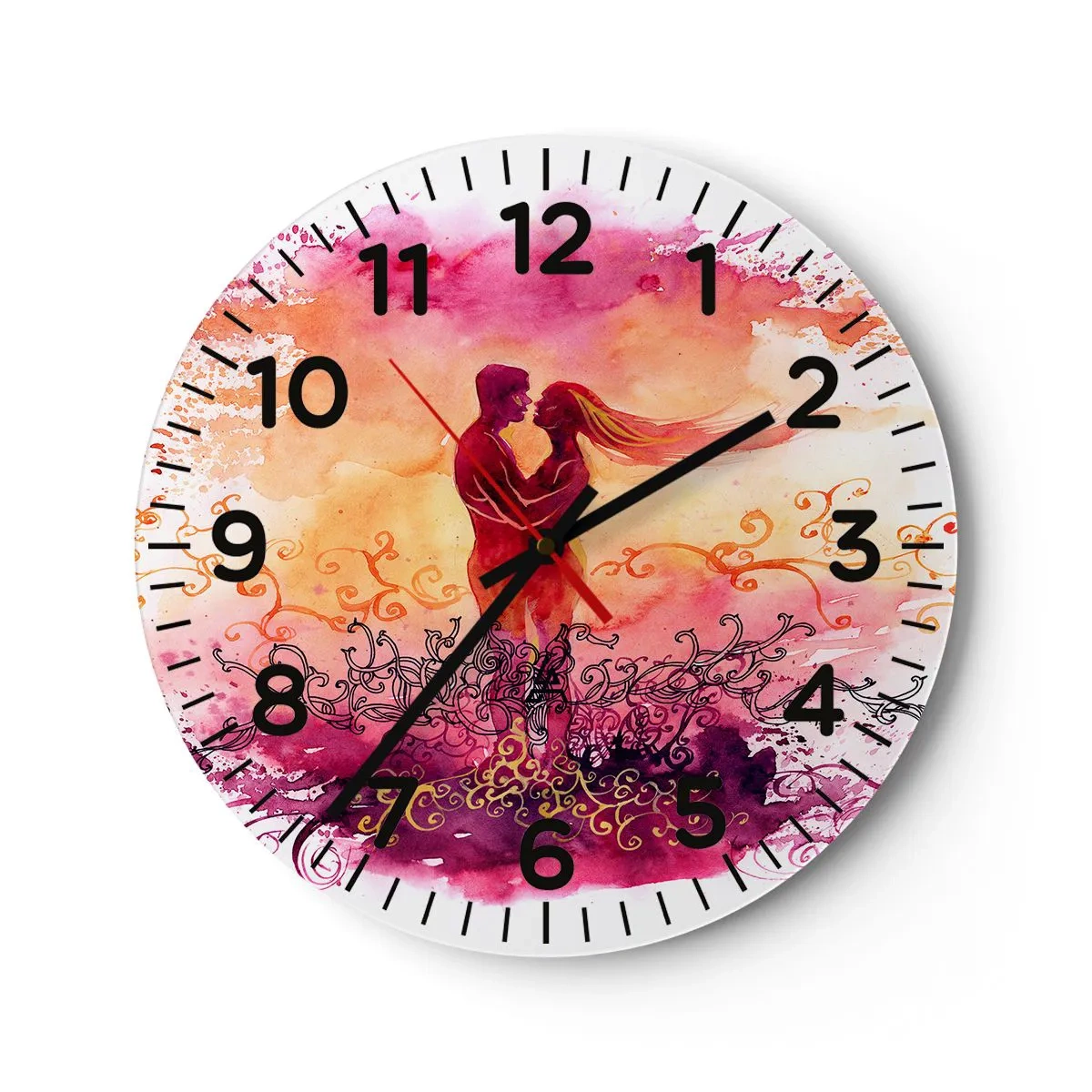 Horloge murale - Pendule murale - Un coeur! Je n'ai pas besoin de beaucoup… - 40x40 cm