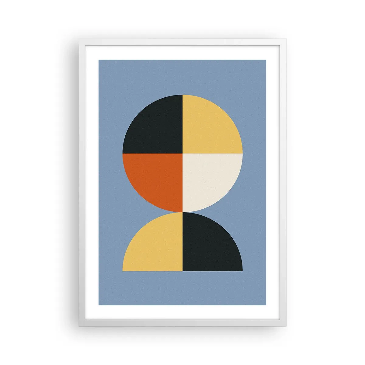 Affiche dans un cadre blanc - Poster - Regarde et compte - 50x70 cm