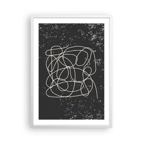 Affiche dans un cadre blanc - Poster - Errance des pensées - 50x70 cm