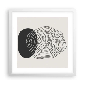 Affiche dans un cadre blanc - Poster - Durabilité et oscillation - 40x40 cm
