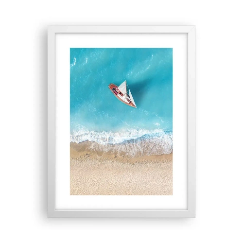 Affiche dans un cadre blanc - Poster - A la frontière de l'azur et de l'or - 30x40 cm