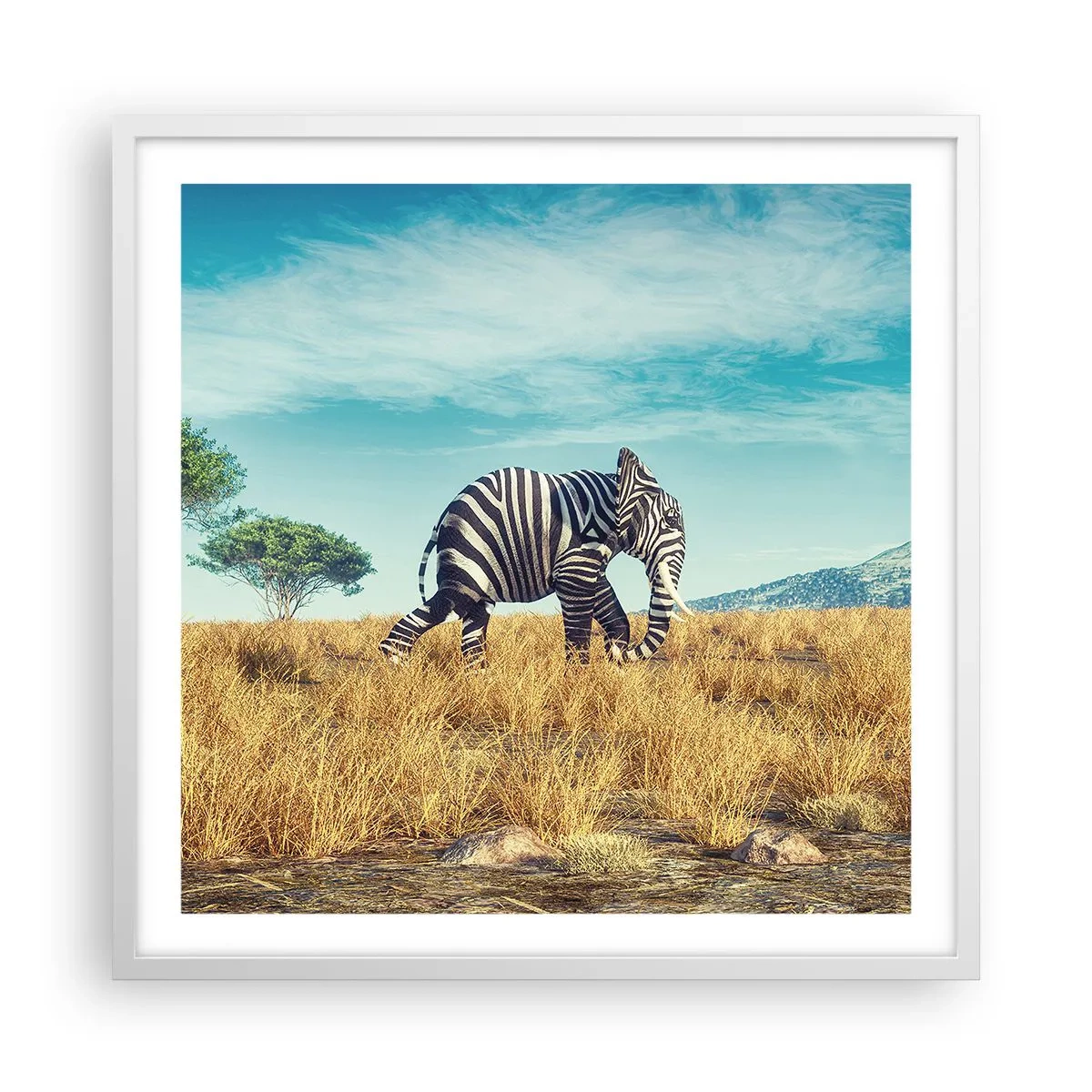 Affiche dans un cadre blanc - Poster - Le gris n'est déjà plus à la mode - 60x60 cm