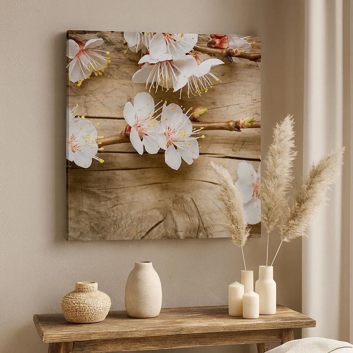 Impression sur toile - Image sur toile - Et c'est devenu le printemps - 30x30 cm