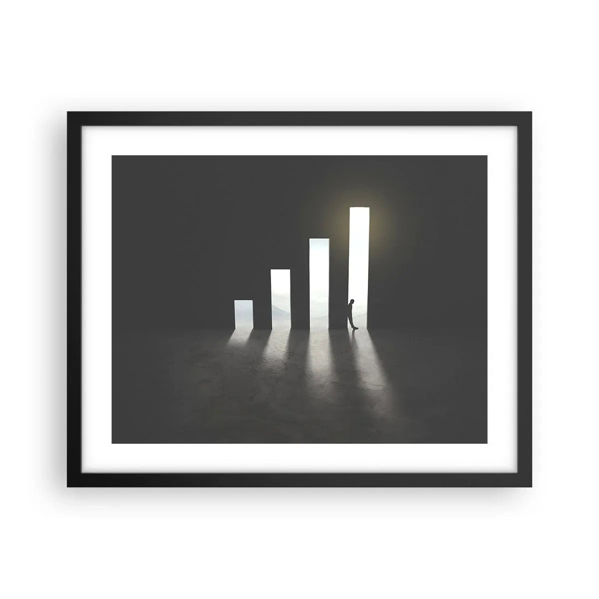 Affiche dans un cadre noir - Poster - Succès – impression - 50x40 cm