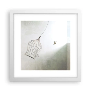 Affiche dans un cadre blanc - Poster - Dans son élément - 30x30 cm