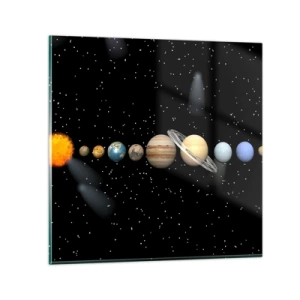 Impression sur verre - Image sur verre - Et les planètes sont folles, sont folles... - 30x30 cm