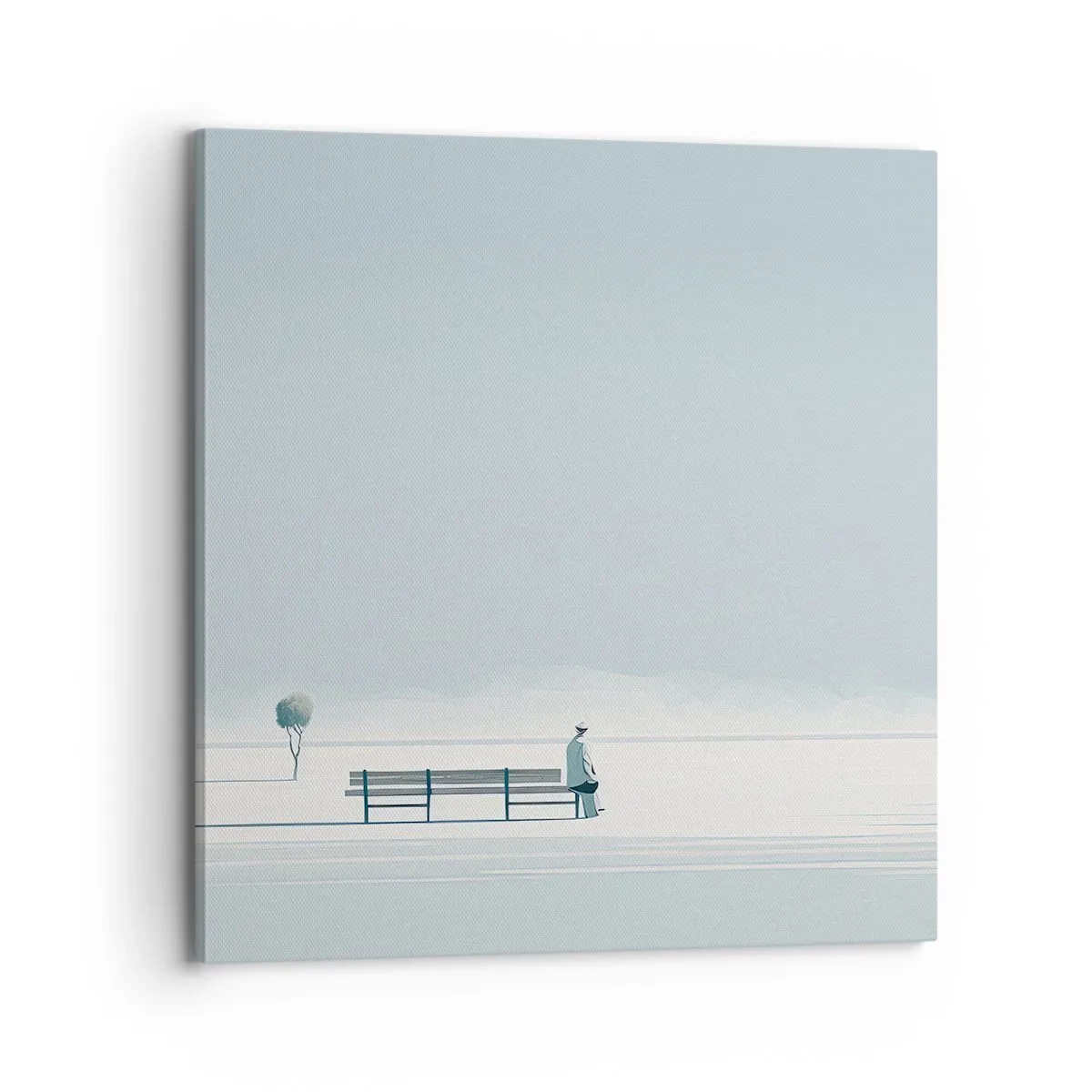 Impression sur toile - Image sur toile - Oui, j'attends. - 70x70 cm