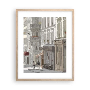 Affiche dans un chêne clair - Poster - Joie de la ville - 40x50 cm