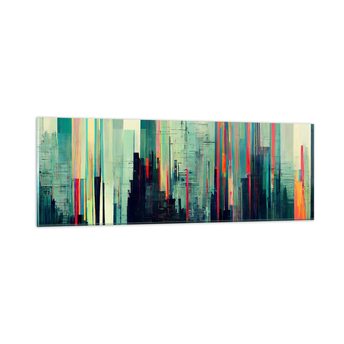 Impression sur verre - Image sur verre - Ville futuriste - 90x30 cm