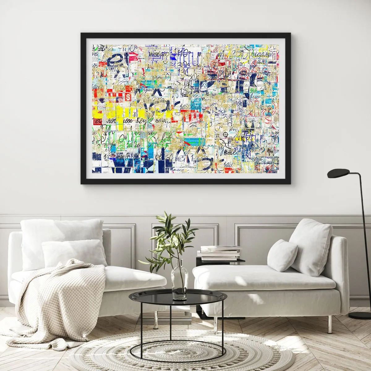 Affiche dans un cadre noir - Poster - Ca fait juste plaisir aux yeux - 50x40 cm