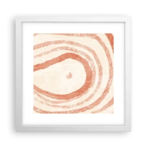 Affiche dans un cadre blanc - Poster - Cercles de corail – composition - 30x30 cm