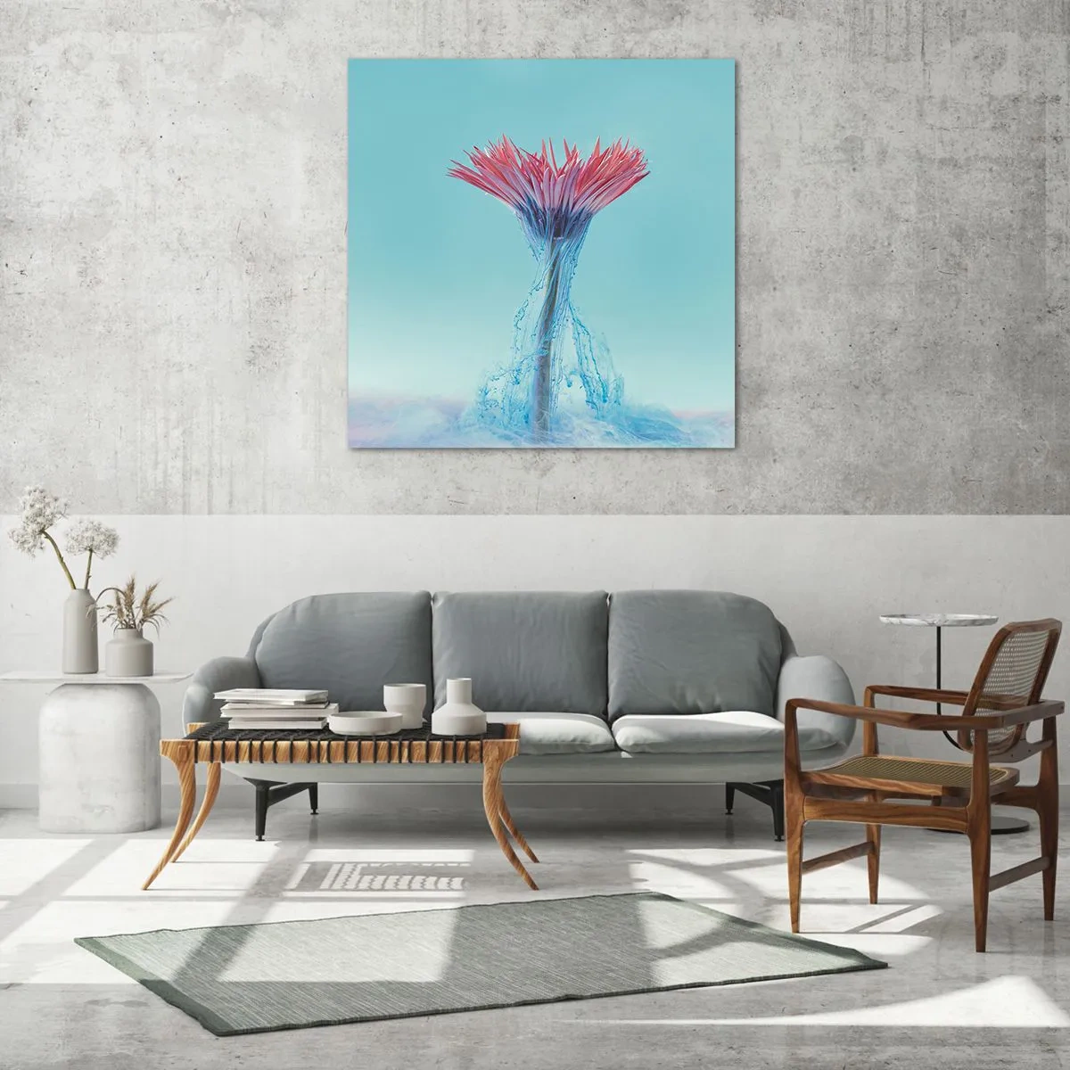 Impression sur verre - Image sur verre - Dans une étreinte vivifiante - 50x50 cm