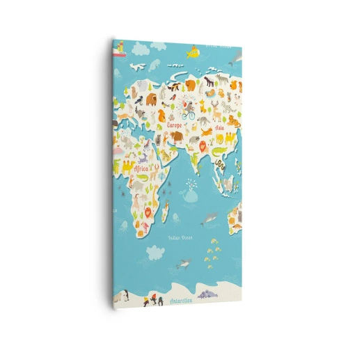 Impression sur toile - Image sur toile - Nous aimons le monde entier - 65x120 cm