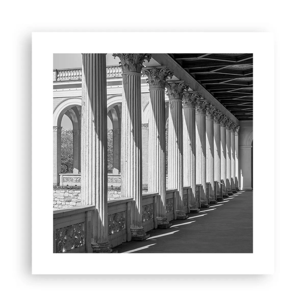 Affiche - Poster - Arcade ensoleillée - 40x40 cm