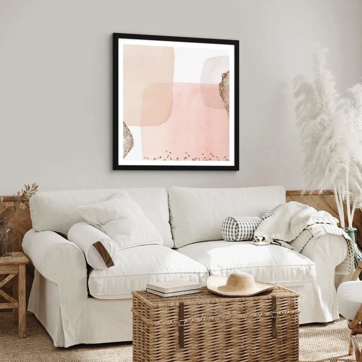 Affiche dans un cadre noir - Poster - Regard à travers la couleur - 30x30 cm