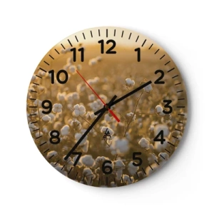 Horloge murale - Pendule murale - Champ moelleux - 30x30 cm