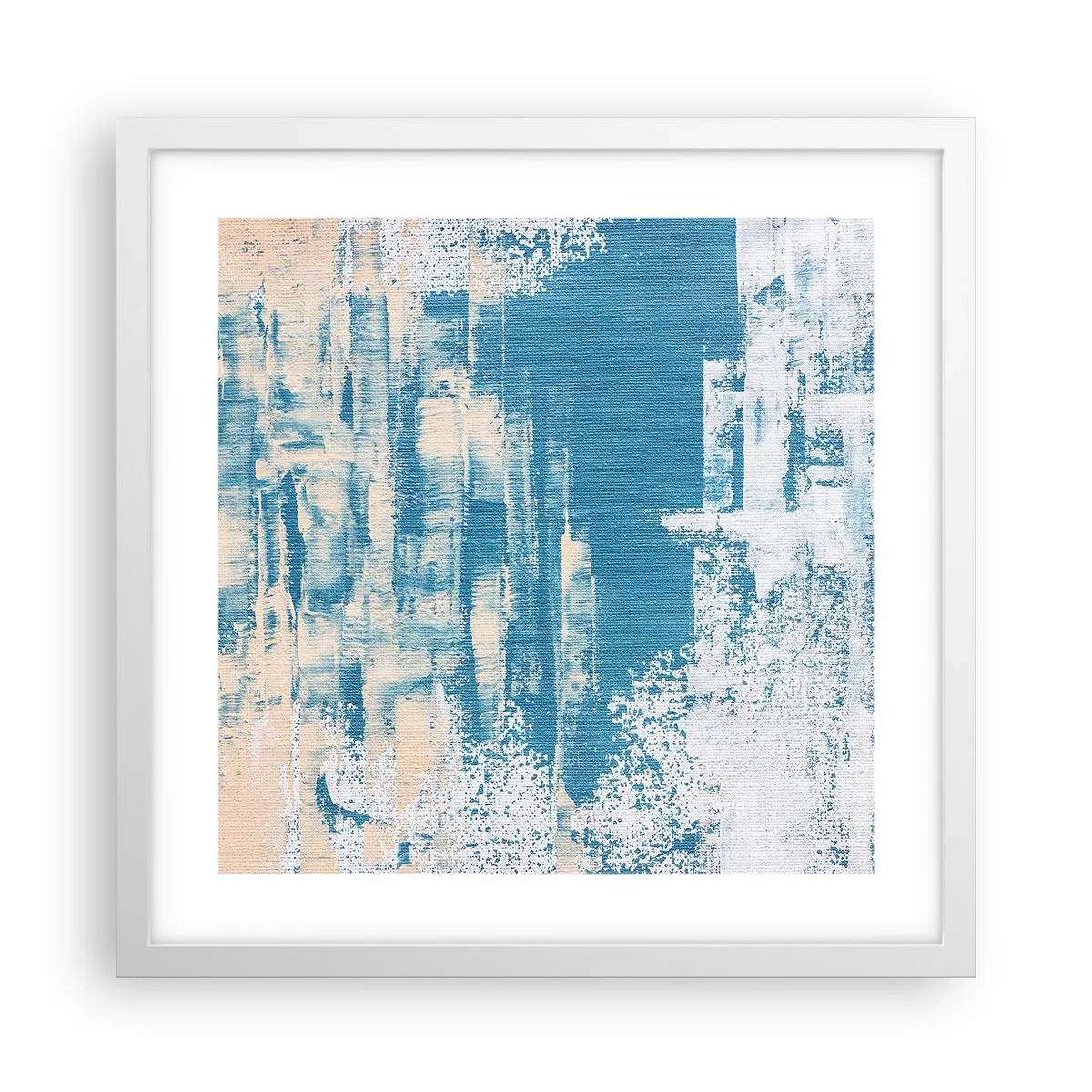 Affiche dans un cadre blanc - Poster - À travers un iceberg - 40x40 cm