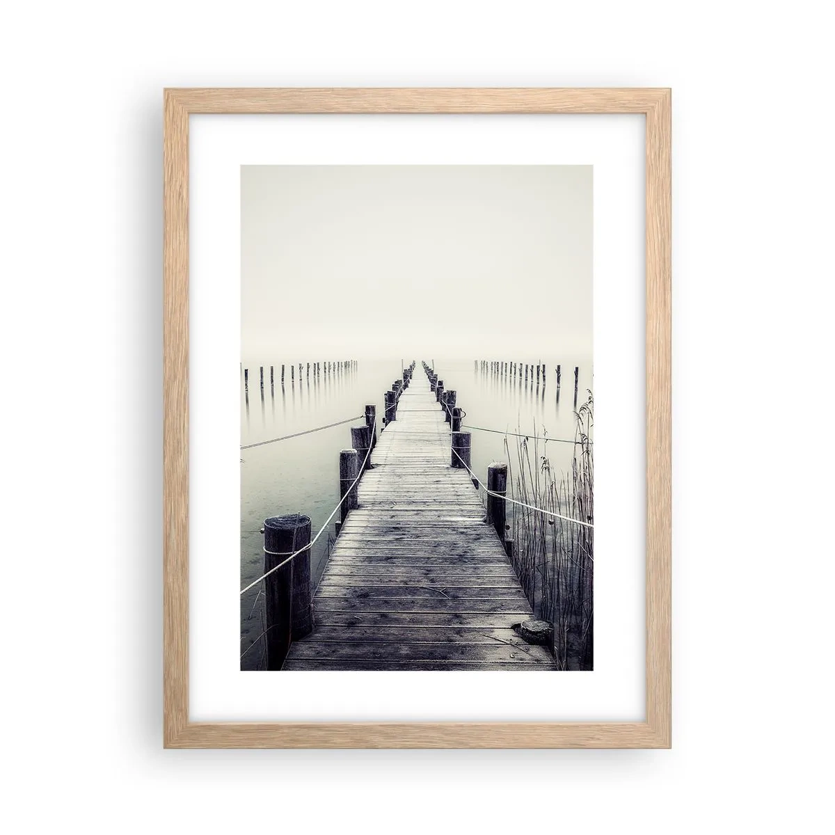 Affiche dans un chêne clair - Poster - Plongez dans la paix - 30x40 cm