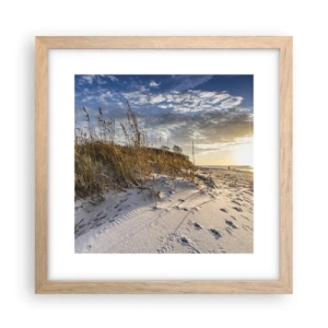 Affiche dans un chêne clair - Poster - Invitation à la ballade - 30x30 cm