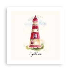 Affiche - Poster - Il y a toujours beau temps autour - 50x50 cm