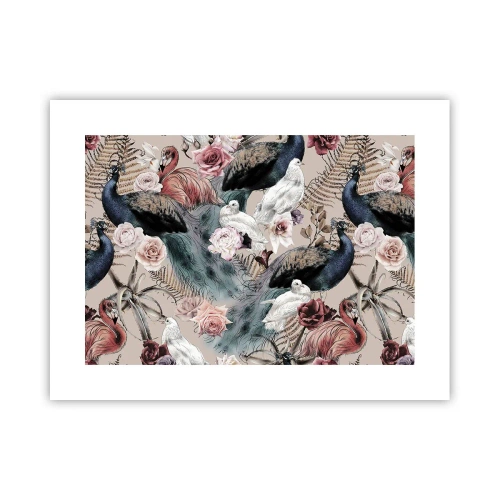 Affiche - Poster - Dans un jardin de palace - 40x30 cm