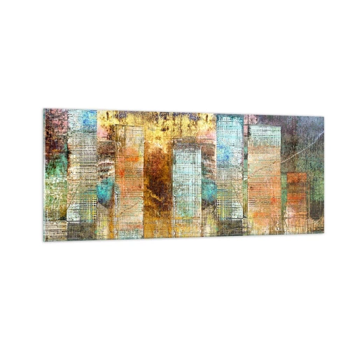 Impression sur verre - Image sur verre - Une métropole ensoleillée - 100x40 cm