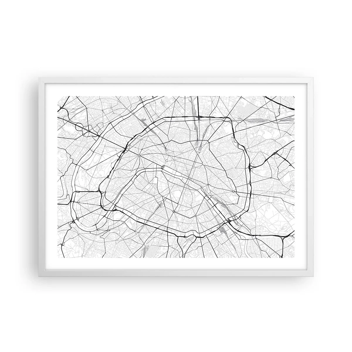 Affiche dans un cadre blanc - Poster - Fleur de Paris - 70x50 cm