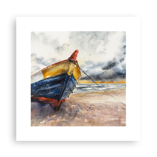 Affiche - Poster - Repos sur le rivage - 30x30 cm