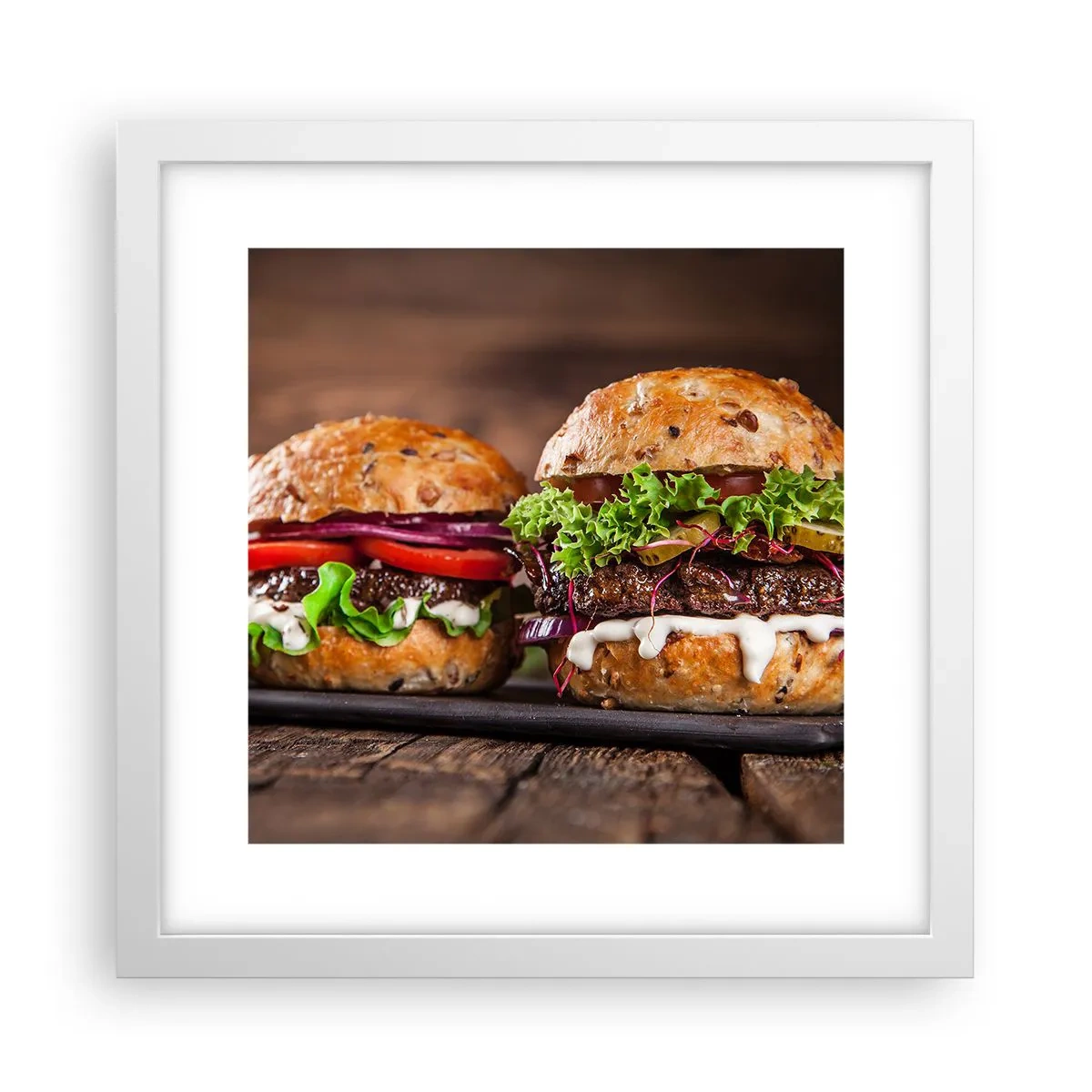 Affiche dans un cadre blanc - Poster - American dream - 30x30 cm