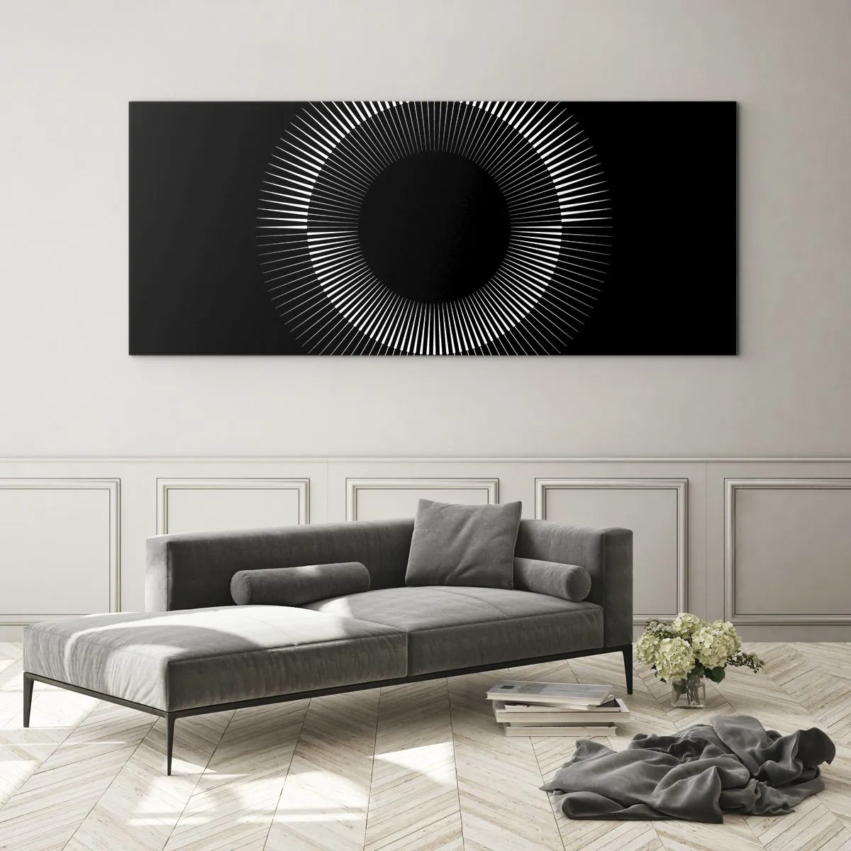 Impression sur verre - Image sur verre - Soleil noir - 100x40 cm