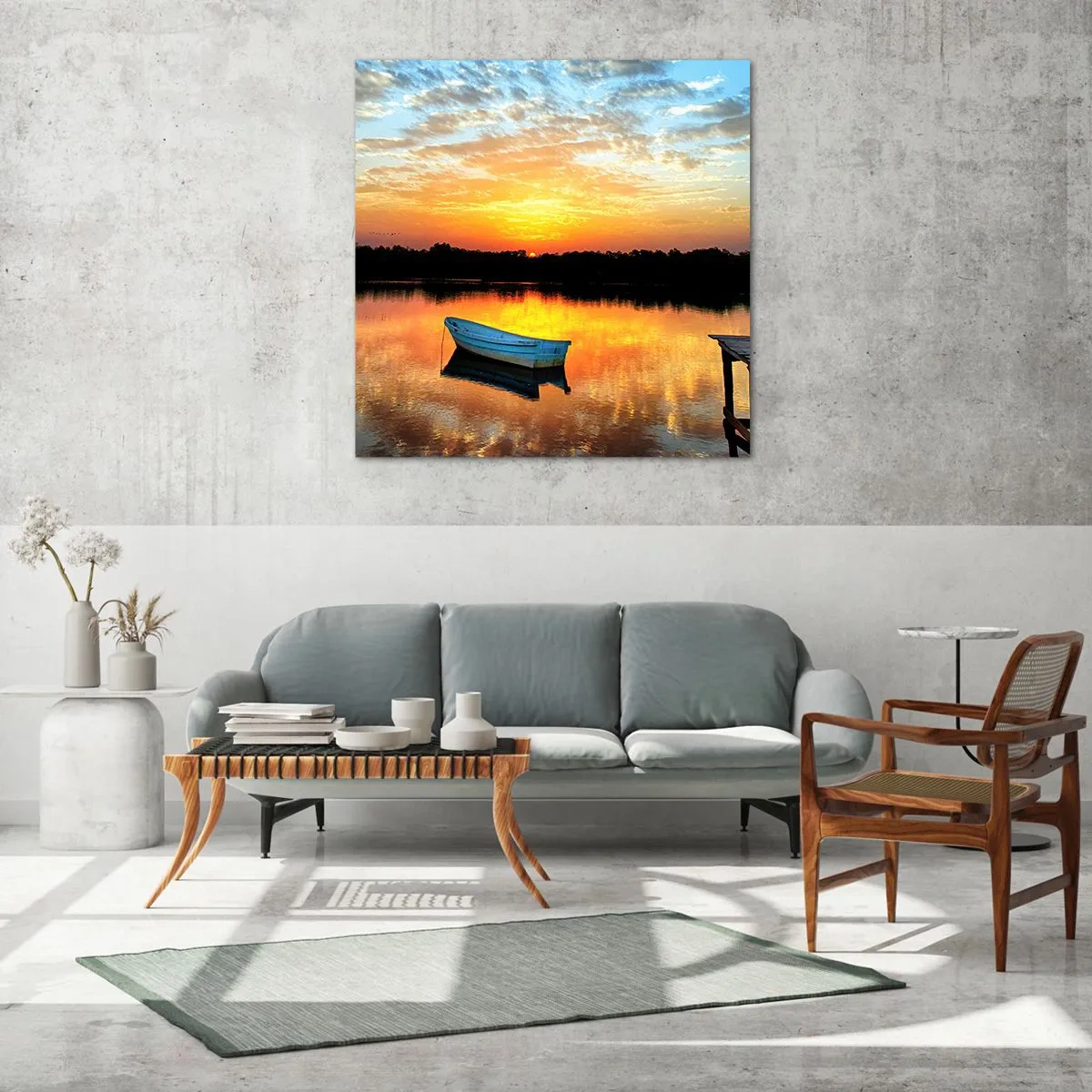 Impression sur verre - Image sur verre - Regardez, écoutez, méditez - 30x30 cm