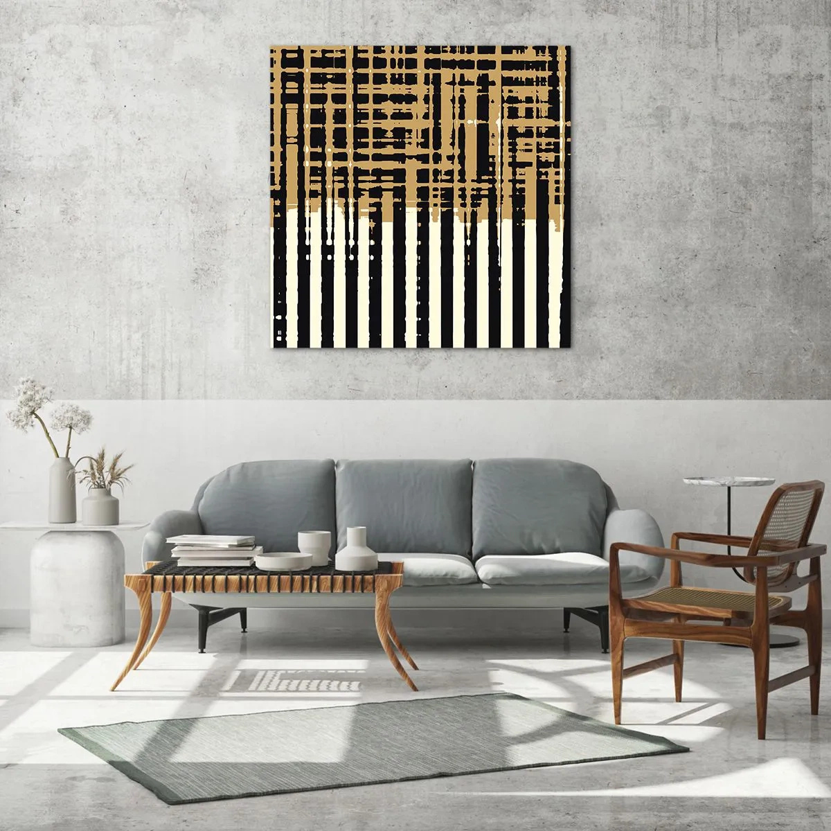 Impression sur verre - Image sur verre - Abstraction architecturale - 50x50 cm