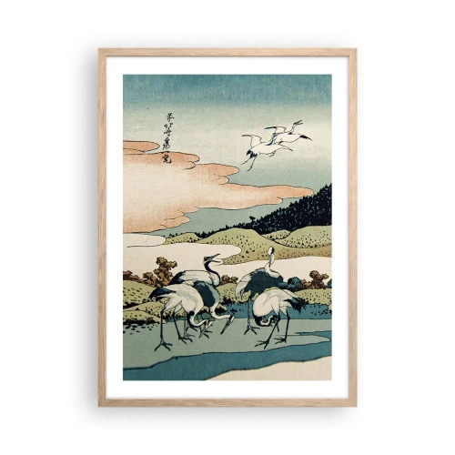 Affiche dans un chêne clair - Poster - Avec une âme japonnaise - 50x70 cm