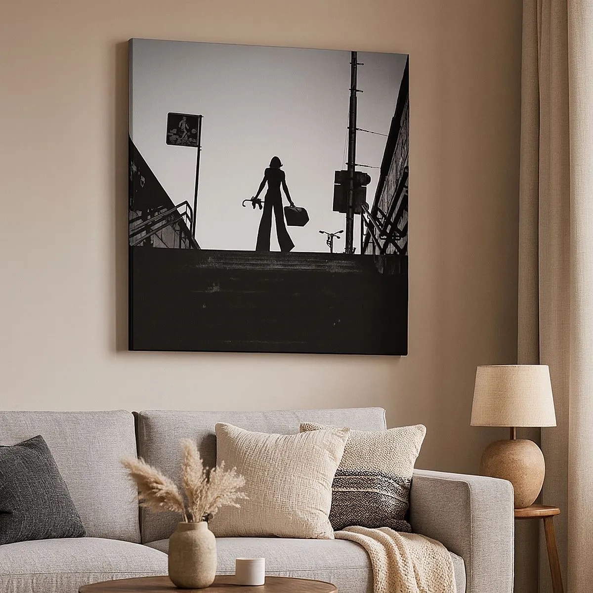 Impression sur toile - Image sur toile - Pèlerinage urbain - 30x30 cm