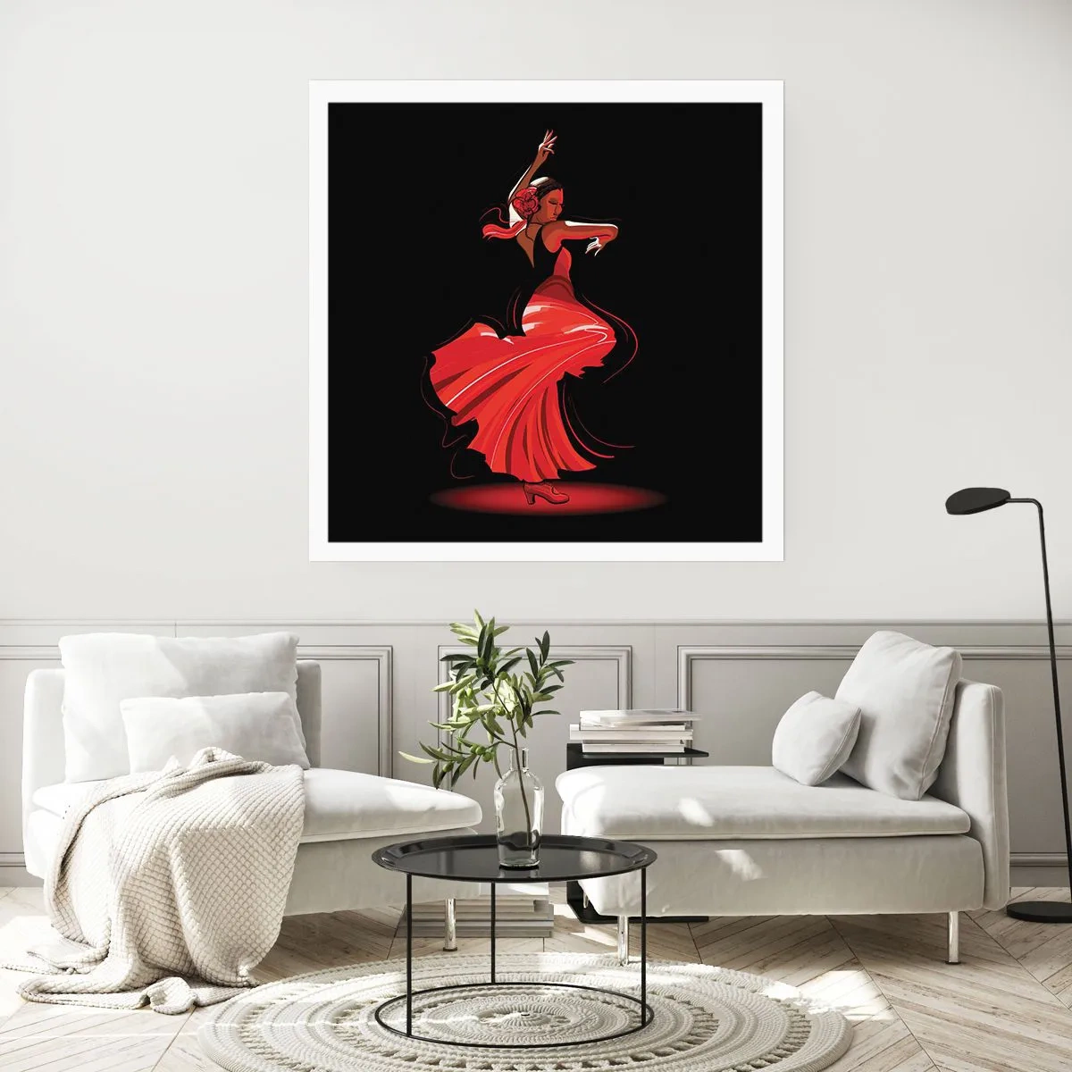 Affiche - Poster - L'esprit fougueux du flamenco - 30x30 cm