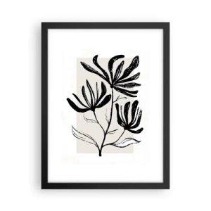 Affiche dans un cadre noir - Poster - Esquisse pour l'herbier - 30x40 cm