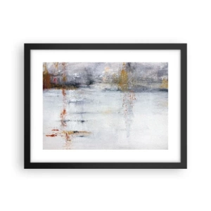 Affiche dans un cadre noir - Poster - Derrière l'air un rideau - 40x30 cm